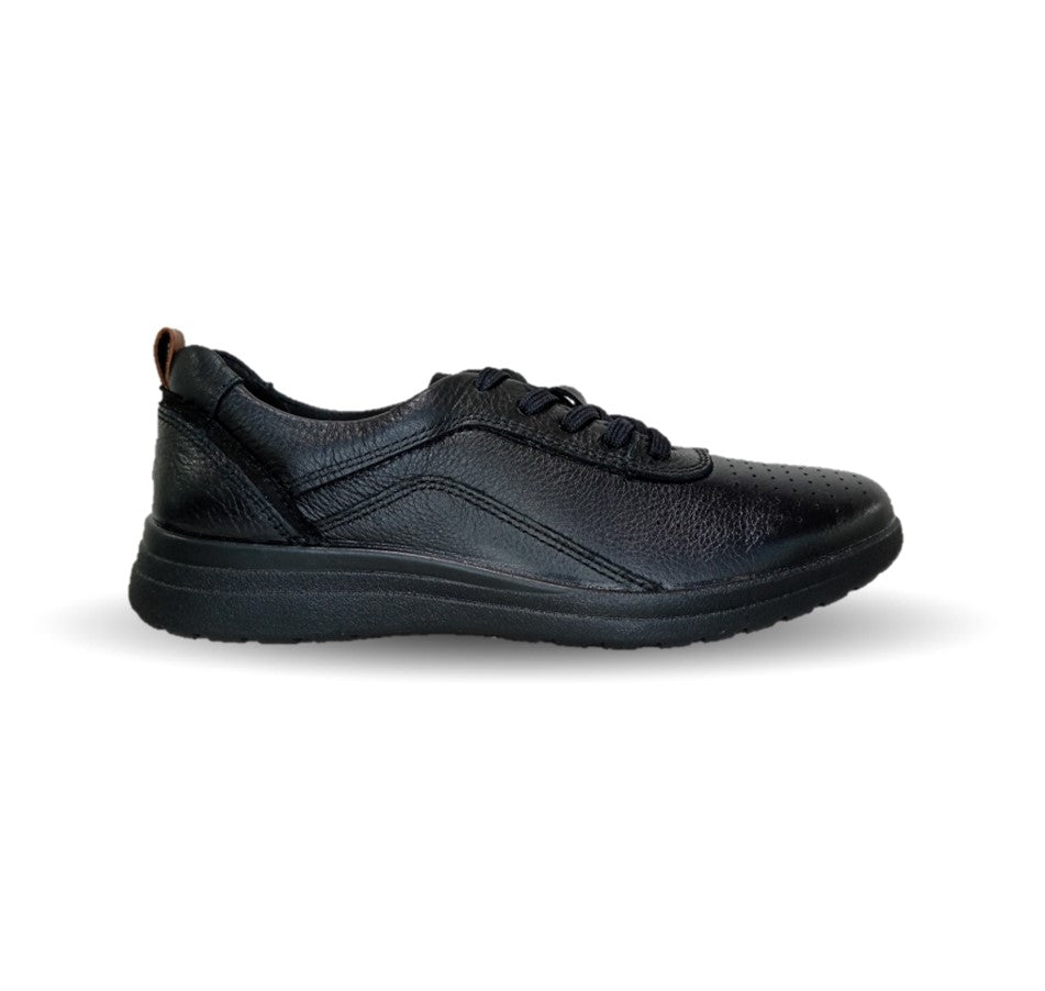 Tenis Urbano Sneakers de piel con plantilla removible Flexi 102015 Negro para mujer