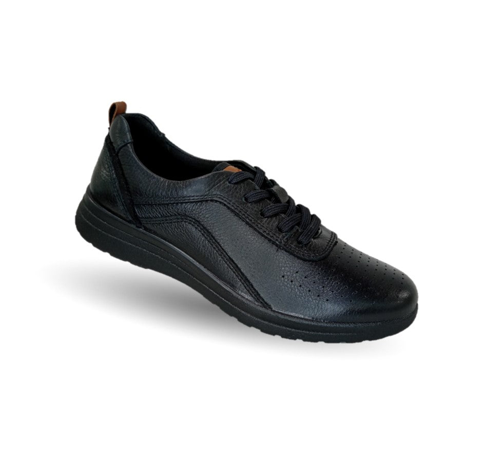 Tenis Urbano Sneakers de piel con plantilla removible Flexi 102015 Negro para mujer