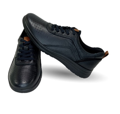 Tenis Urbano Sneakers de piel con plantilla removible Flexi 102015 Negro para mujer