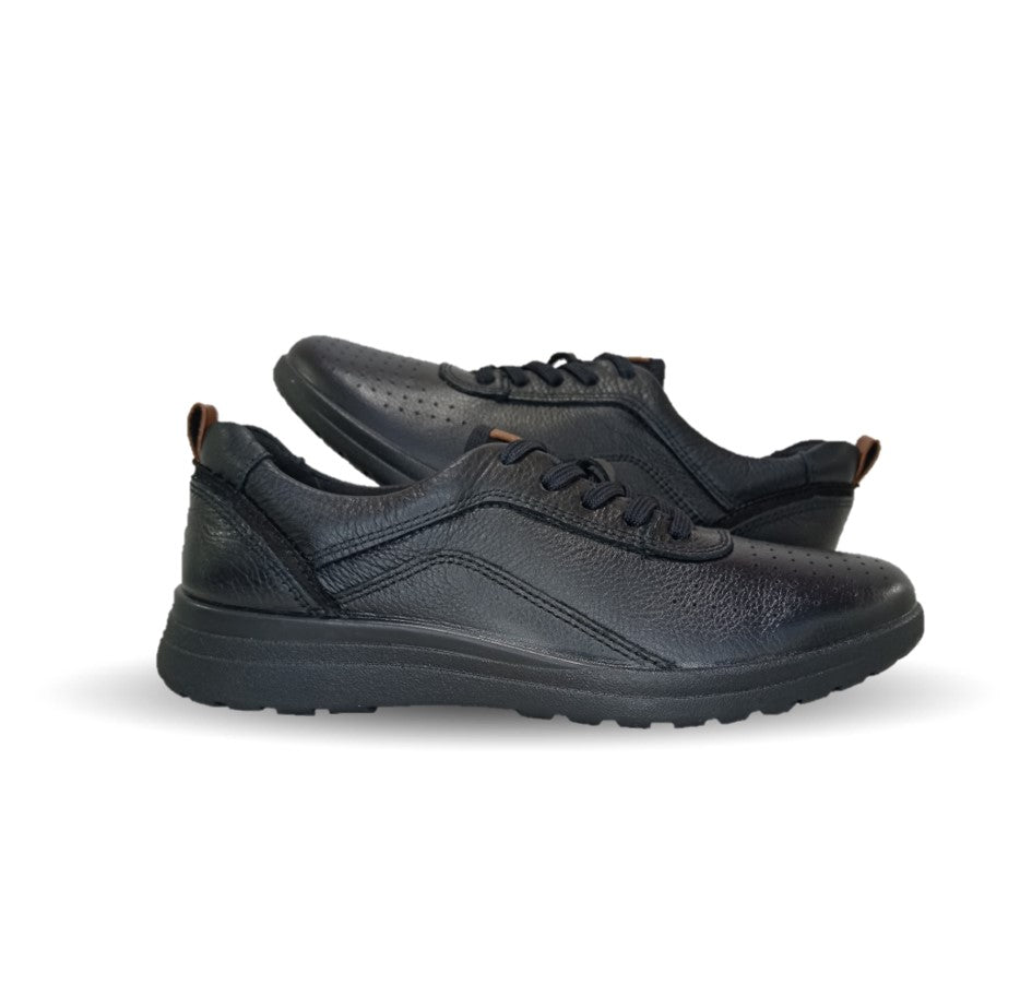 Tenis Urbano Sneakers de piel con plantilla removible Flexi 102015 Negro para mujer