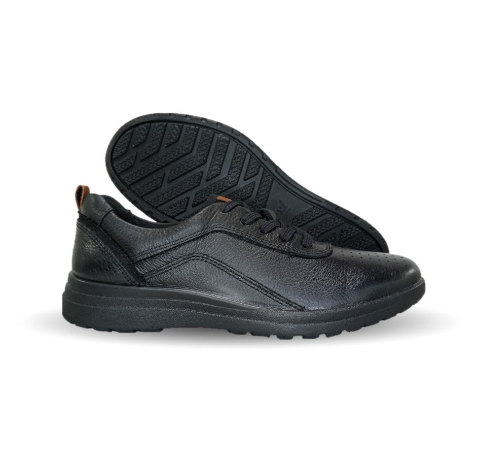 Tenis Urbano Sneakers de piel con plantilla removible Flexi 102015 Negro para mujer