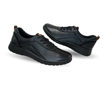 Tenis Urbano Sneakers de piel con plantilla removible Flexi 102015 Negro para mujer