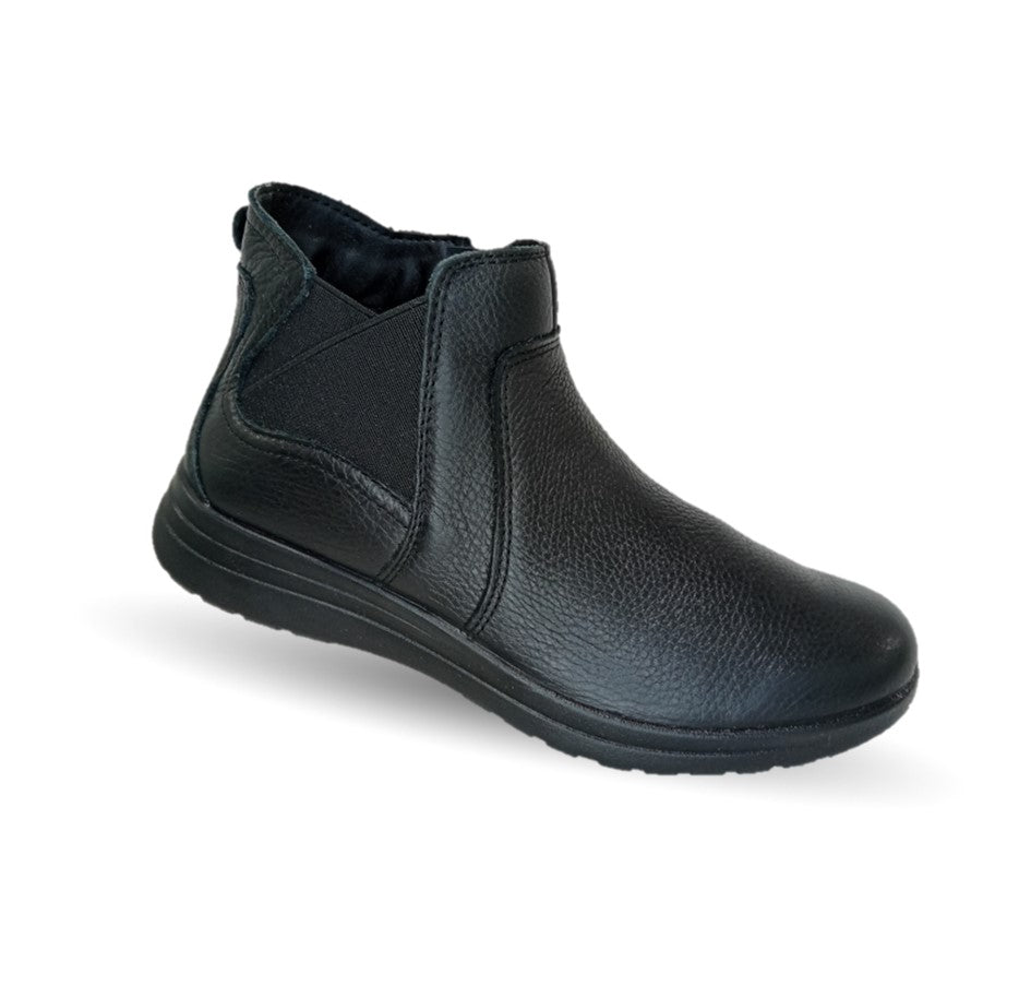 Botín de Confort y Casual de piel con plantilla removible Flexi 102016 Negro para mujer
