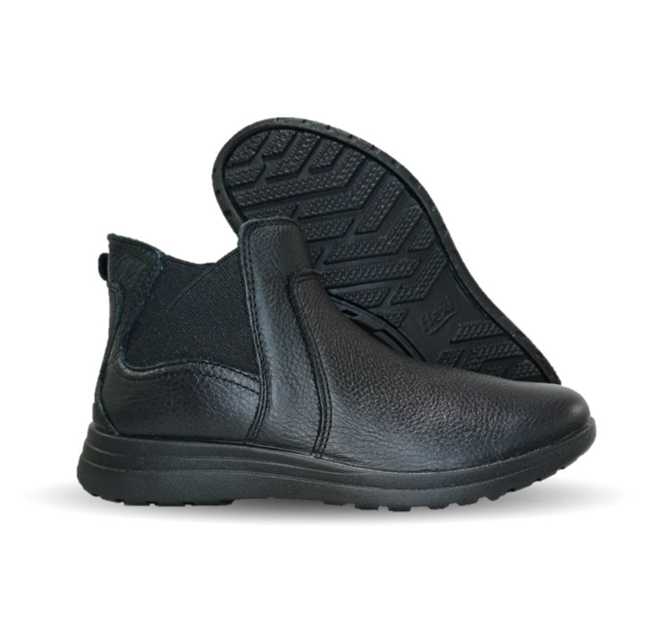 Botín de Confort y Casual de piel con plantilla removible Flexi 102016 Negro para mujer