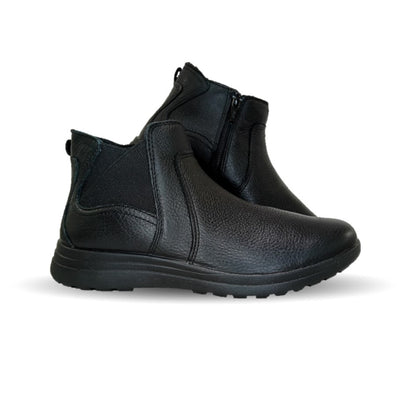 Botín de Confort y Casual de piel con plantilla removible Flexi 102016 Negro para mujer