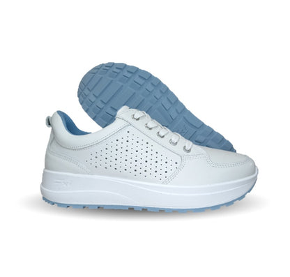 Tenis Urbano Sneaker Flexi de piel con Recovery Form Flexi 117205 Blanco para mujer