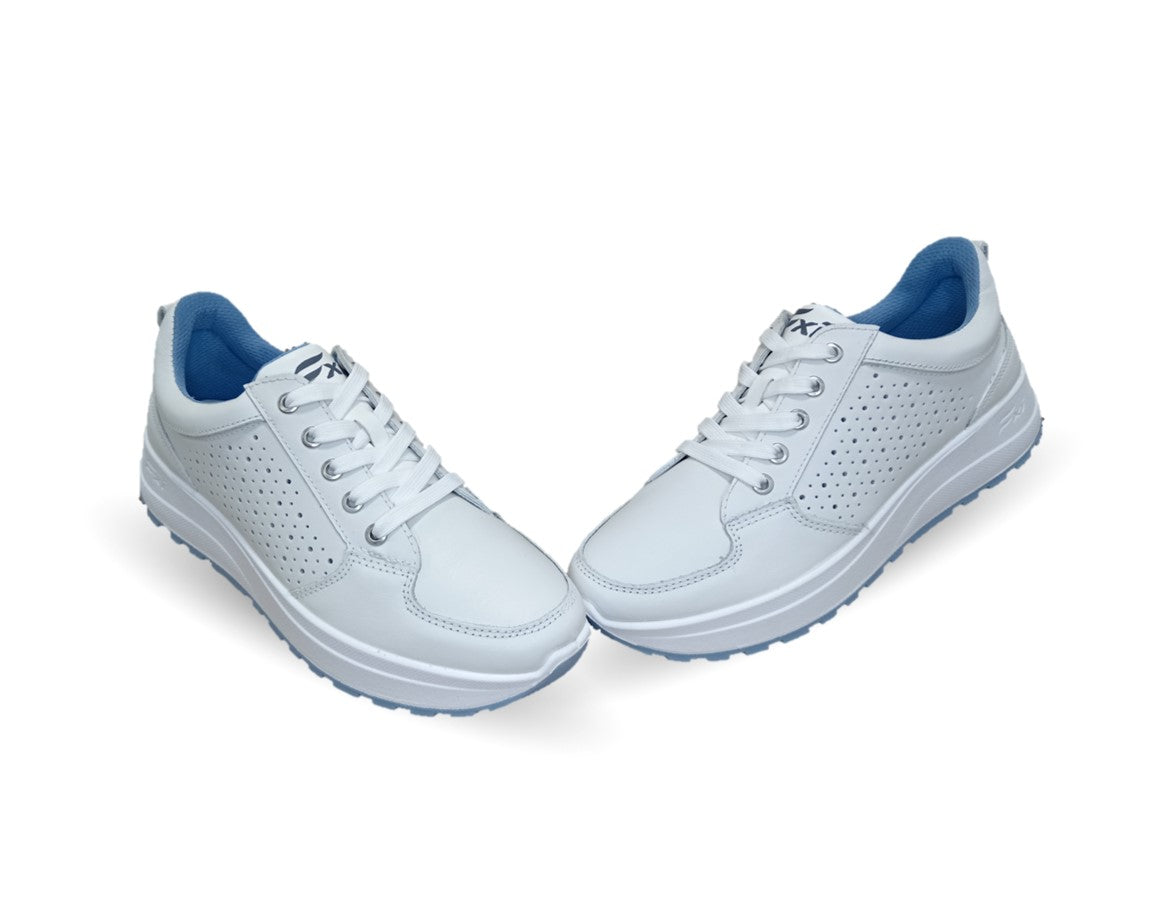 Tenis Urbano Sneaker Flexi de piel con Recovery Form Flexi 117205 Blanco para mujer