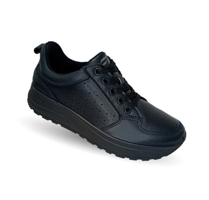 Tenis Urbano Sneaker Flexi de piel con Recovery Form Flexi 117205 Negro para mujer