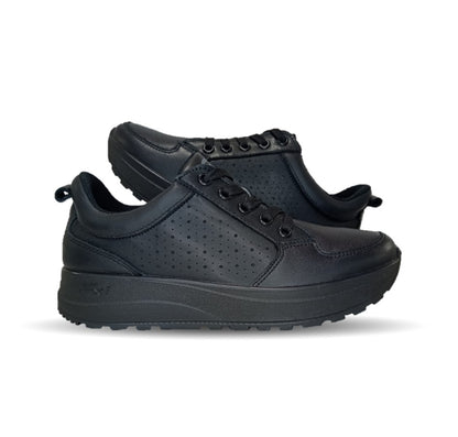 Tenis Urbano Sneaker Flexi de piel con Recovery Form Flexi 117205 Negro para mujer