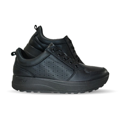 Tenis Urbano Sneaker Flexi de piel con Recovery Form Flexi 117205 Negro para mujer