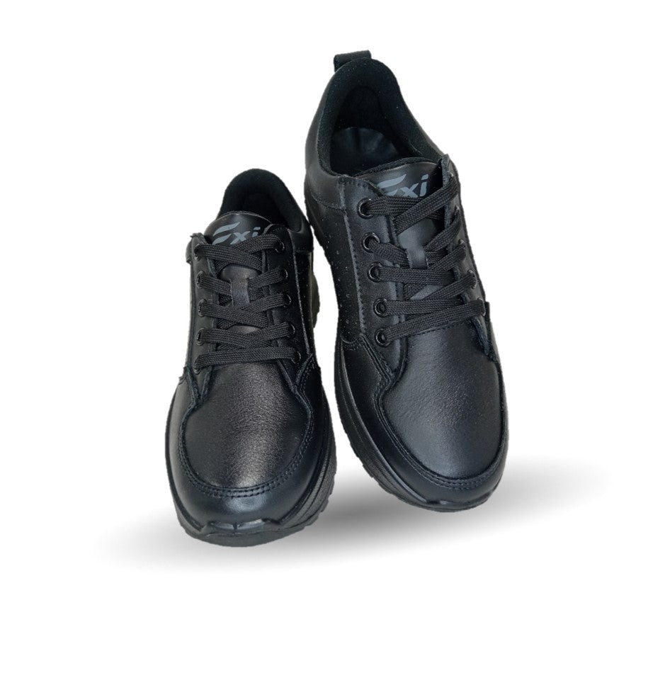 Tenis Urbano Sneaker Flexi de piel con Recovery Form Flexi 117205 Negro para mujer