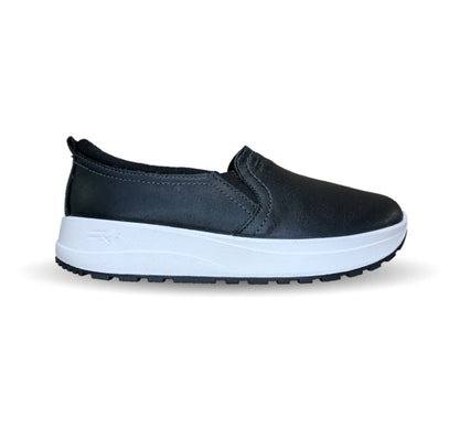 Tenis Urbano Sneaker Slip On de piel Flexi 117207 Negro para mujer