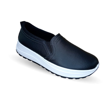 Tenis Urbano Sneaker Slip On de piel Flexi 117207 Negro para mujer