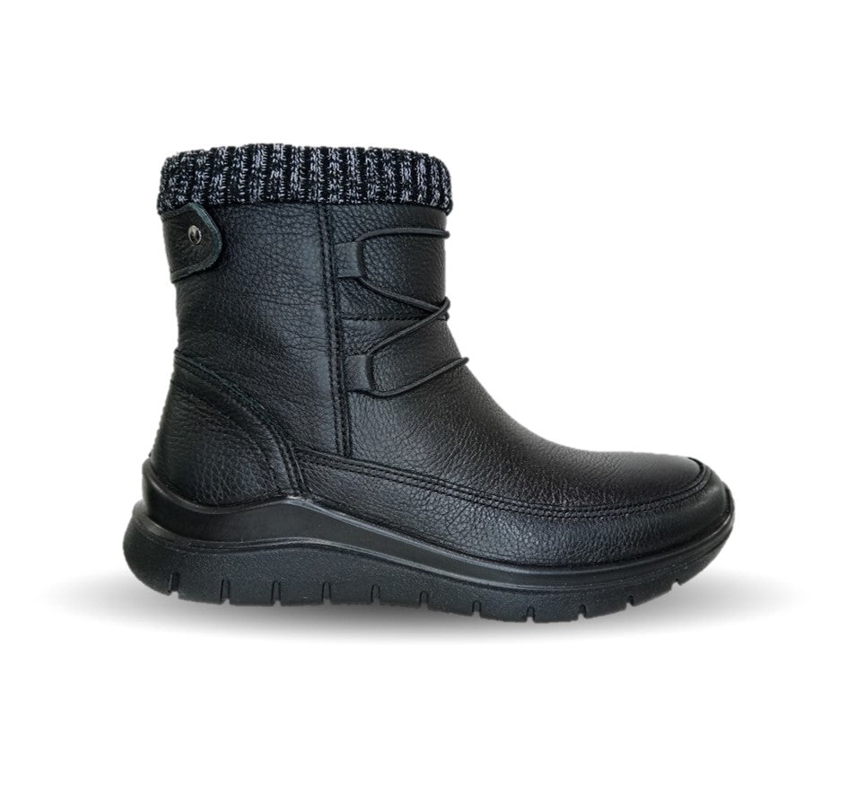 Botín Casual de piel con cierre Interno Flexi 130204 Negro para mujer