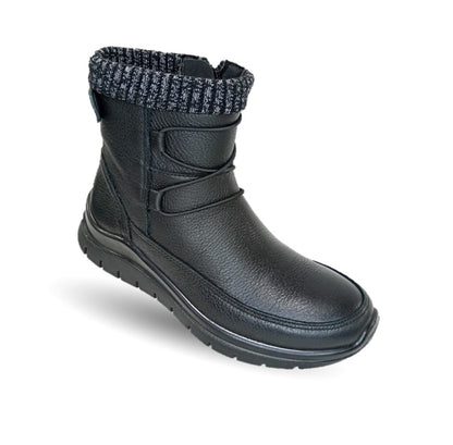 Botín Casual de piel con cierre Interno Flexi 130204 Negro para mujer