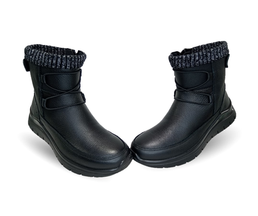 Botín Casual de piel con cierre Interno Flexi 130204 Negro para mujer