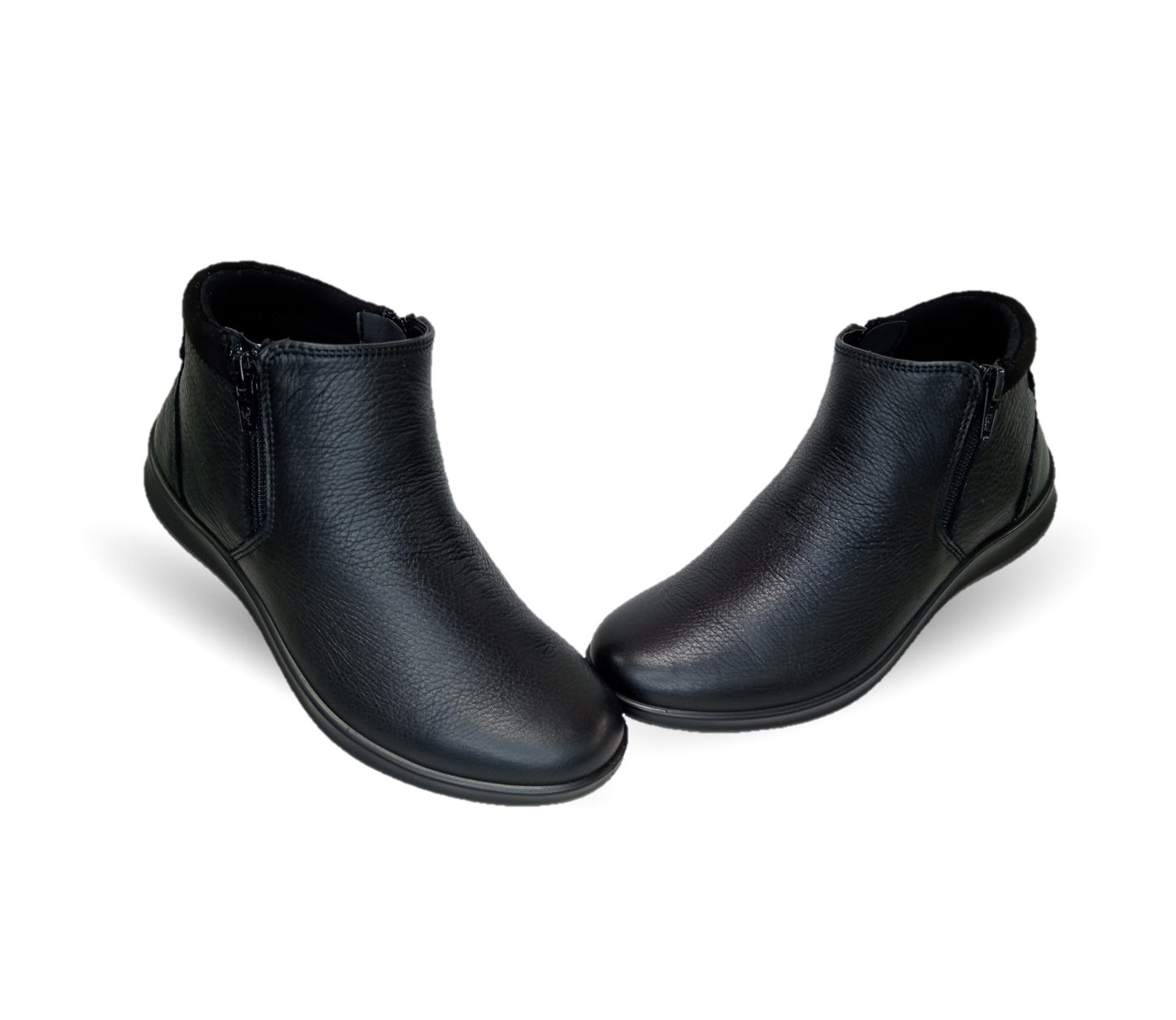 Botín de Confort y Casual de piel con doble cierre Flexi 25913 Negro para mujer