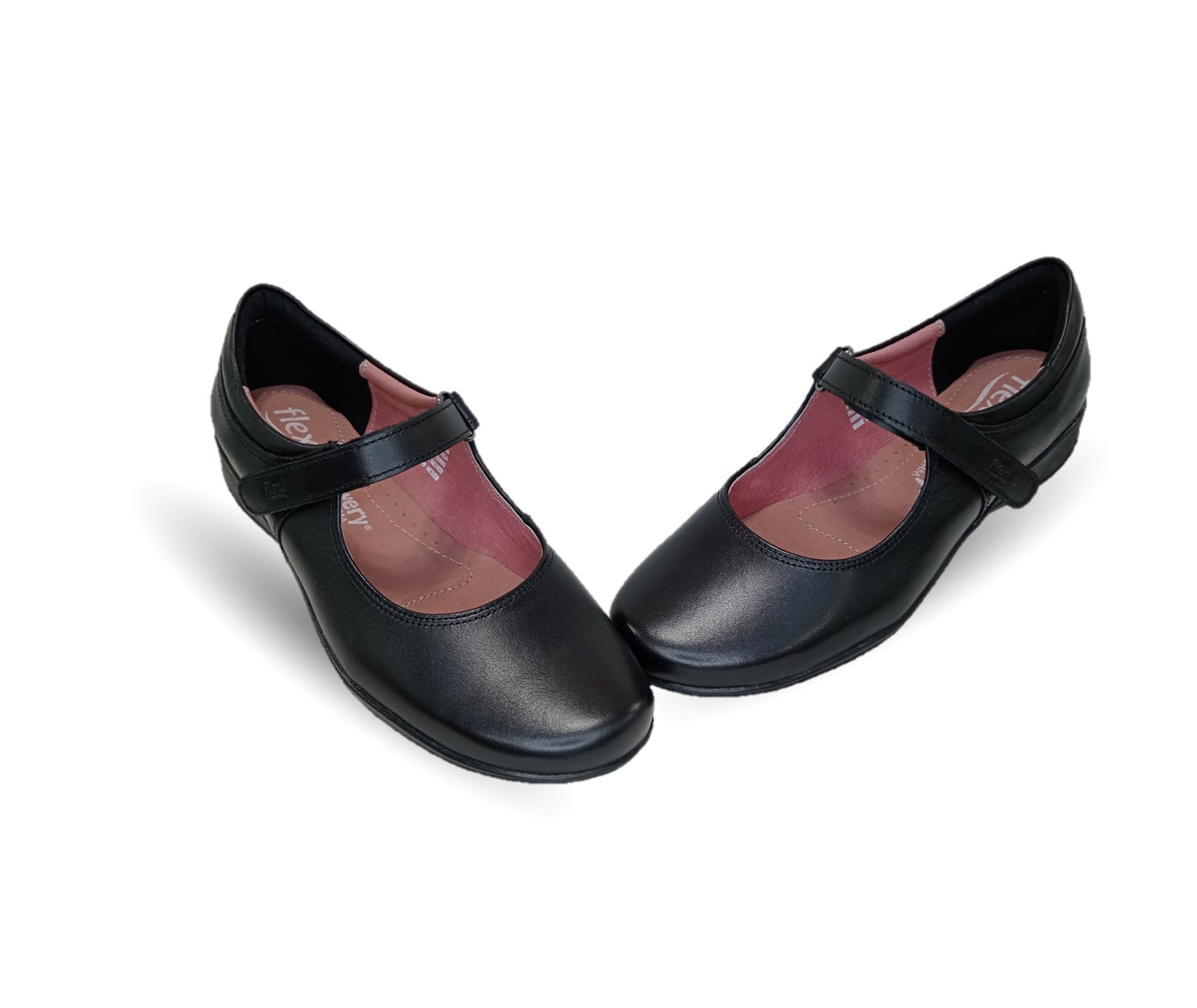 Zapato Escolar y Casual tipo Flat de piel Flexi 35802 Negro para mujer