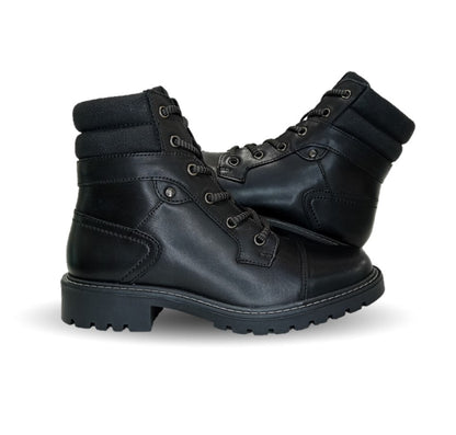 Botín Casual y de Confort tipo Commander de piel con cierre interno Flexi 37822 Negro para mujer