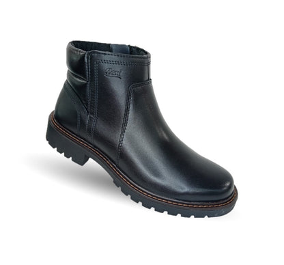 Botín de Confort y Casual de piel con cierre interno Flexi 37823 Negro para mujer