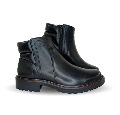 Botín de Confort y Casual de piel con cierre interno Flexi 37823 Negro para mujer