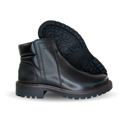 Botín de Confort y Casual de piel con cierre interno Flexi 37823 Negro para mujer