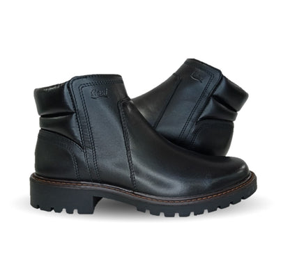 Botín de Confort y Casual de piel con cierre interno Flexi 37823 Negro para mujer