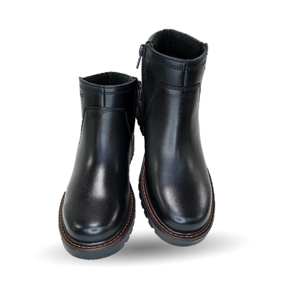 Botín de Confort y Casual de piel con cierre interno Flexi 37823 Negro para mujer