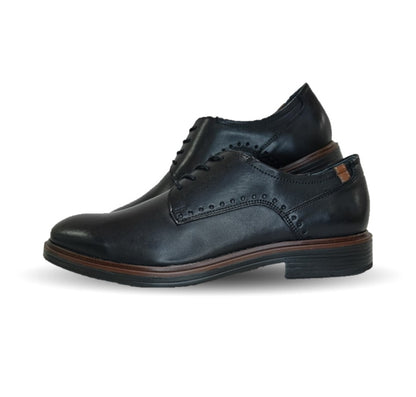 Zapato de Confort y Semivestir Derby de piel Flexi 400101 Negro para hombre