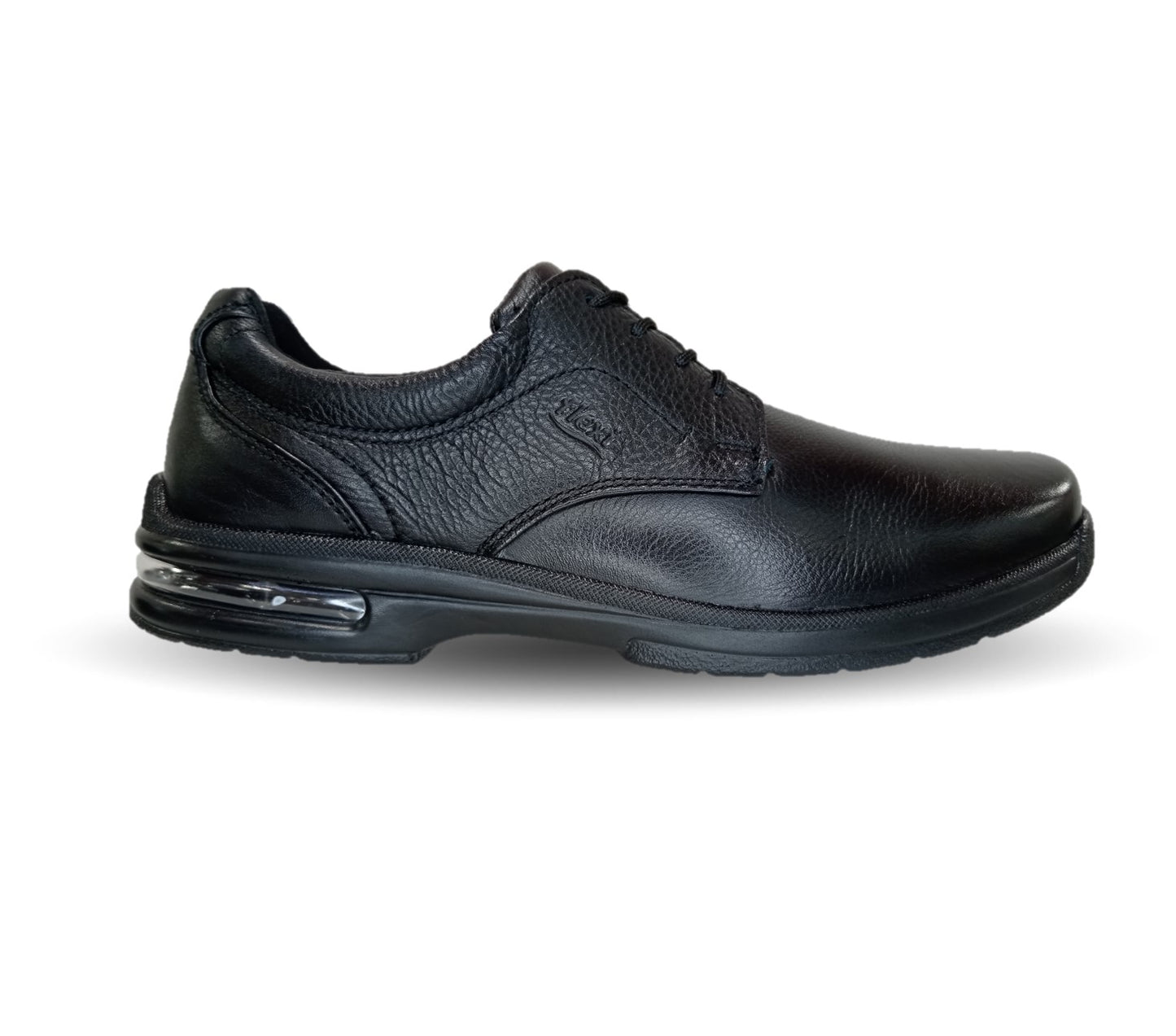 Zapato de Confort y Casual de piel con sistema Walking Soft y cápsula de aire Flexi 402801 Negro para hombre