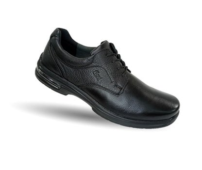 Zapato de Confort y Casual de piel con sistema Walking Soft y cápsula de aire Flexi 402801 Negro para hombre