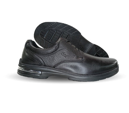 Zapato de Confort y Casual de piel con sistema Walking Soft y cápsula de aire Flexi 402801 Negro para hombre