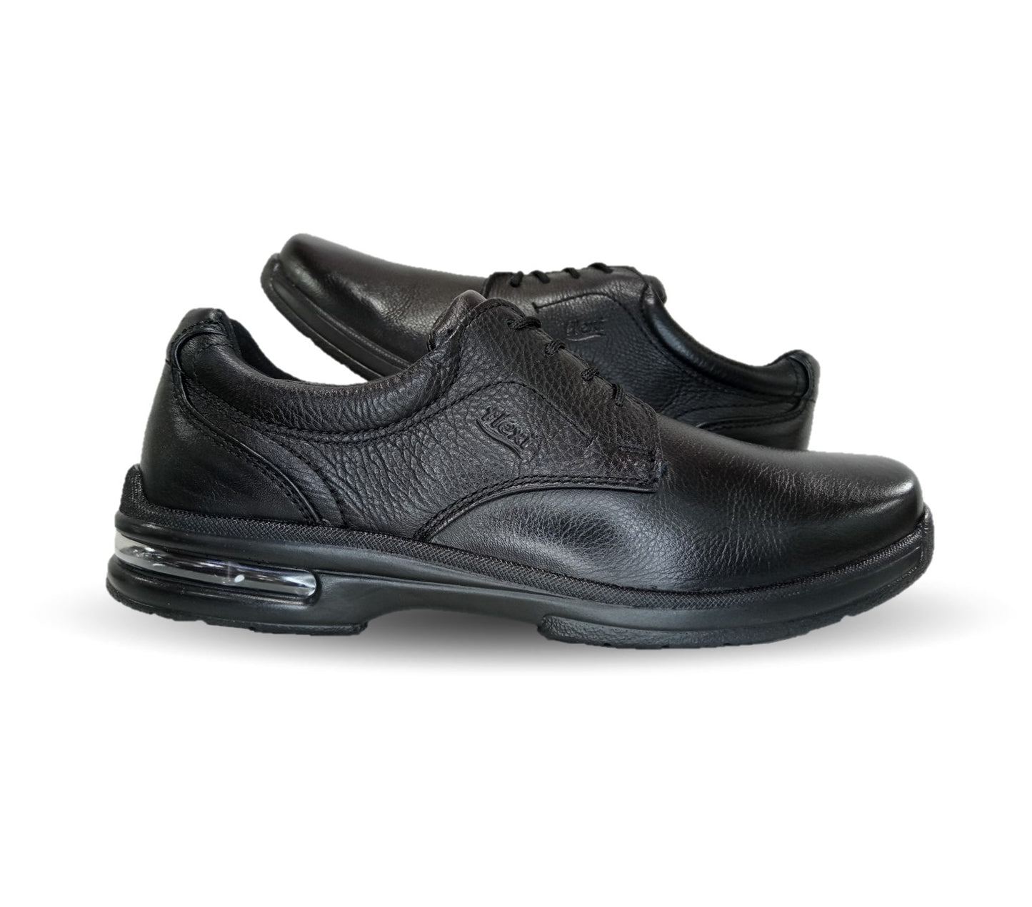 Zapato de Confort y Casual de piel con sistema Walking Soft y cápsula de aire Flexi 402801 Negro para hombre