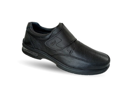 Zapato de Confort y Casual de piel con sistema Walking Soft y cápsula de aire Flexi 402804 Negro para hombre