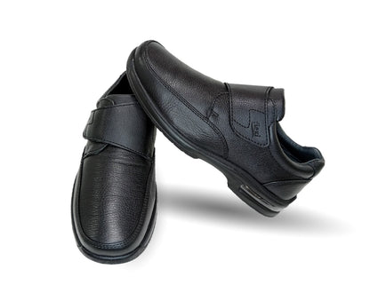 Zapato de Confort y Casual de piel con sistema Walking Soft y cápsula de aire Flexi 402804 Negro para hombre