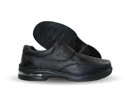 Zapato de Confort y Casual de piel con sistema Walking Soft y cápsula de aire Flexi 402804 Negro para hombre