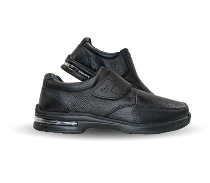 Zapato de Confort y Casual de piel con sistema Walking Soft y cápsula de aire Flexi 402804 Negro para hombre