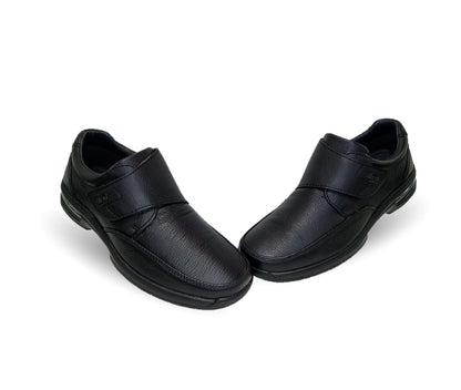 Zapato de Confort y Casual de piel con sistema Walking Soft y cápsula de aire Flexi 402804 Negro para hombre