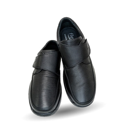 Zapato de Confort y Casual de piel con sistema Walking Soft y cápsula de aire Flexi 402804 Negro para hombre