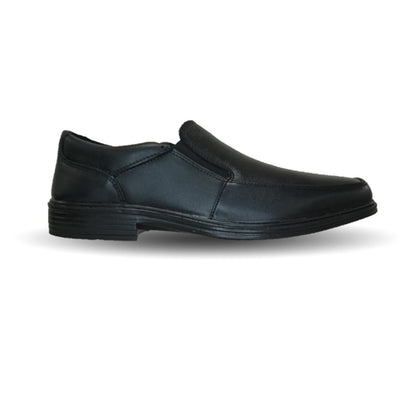 Zapato de Confort y Semivestir de piel con Shock Point Flexi 406409 Negro para hombre