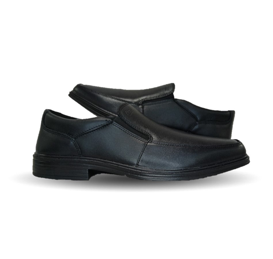 Zapato de Confort y Semivestir de piel con Shock Point Flexi 406409 Negro para hombre