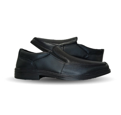 Zapato de Confort y Semivestir de piel con Shock Point Flexi 406409 Negro para hombre
