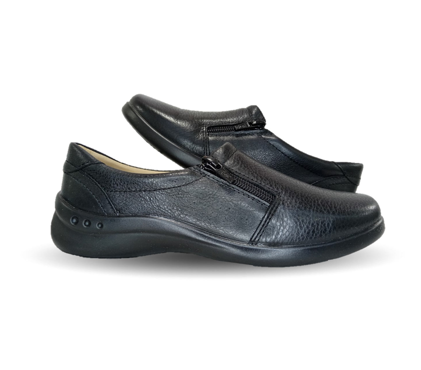 Zapato de Confort y Casual tipo Flat De Servicio/Clínico de piel con plantilla removible Flexi 48303 Negro para mujer