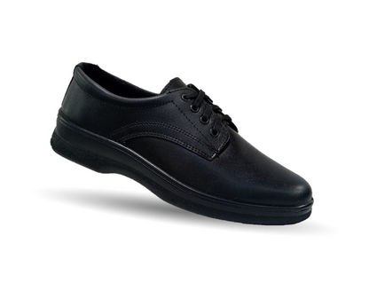 Zapato de Confort y de Servicio de piel con sistema de mejor agarre Flexi 5807 Negro para mujer