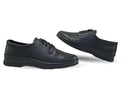 Zapato de Confort y de Servicio de piel con sistema de mejor agarre Flexi 5807 Negro para mujer