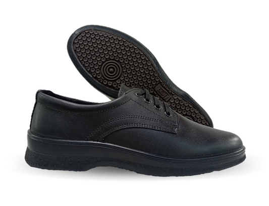 Zapato de Confort y de Servicio de piel con sistema de mejor agarre Flexi 5807 Negro para mujer