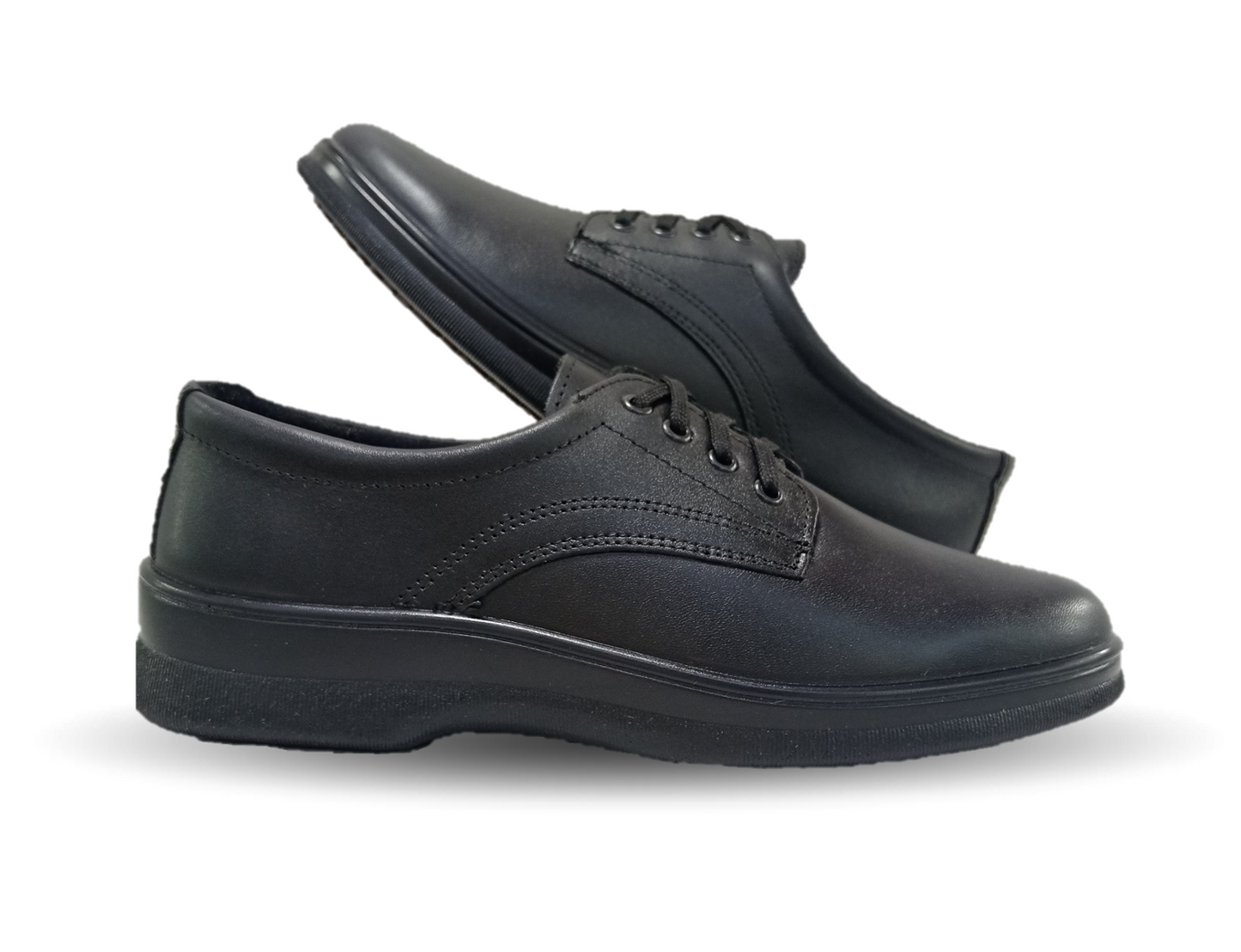 Zapato de Confort y de Servicio de piel con sistema de mejor agarre Flexi 5807 Negro para mujer