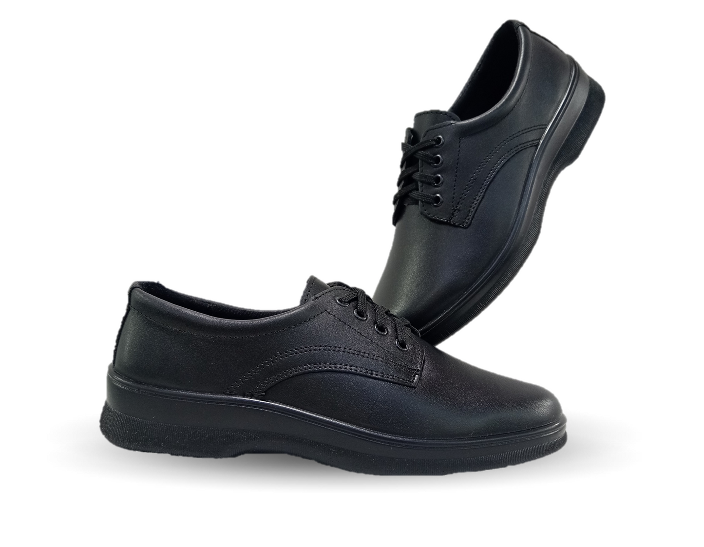 Zapato de Confort y de Servicio de piel con sistema de mejor agarre Flexi 5807 Negro para mujer