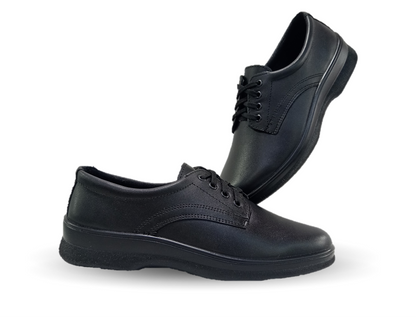 Zapato de Confort y de Servicio de piel con sistema de mejor agarre Flexi 5807 Negro para mujer