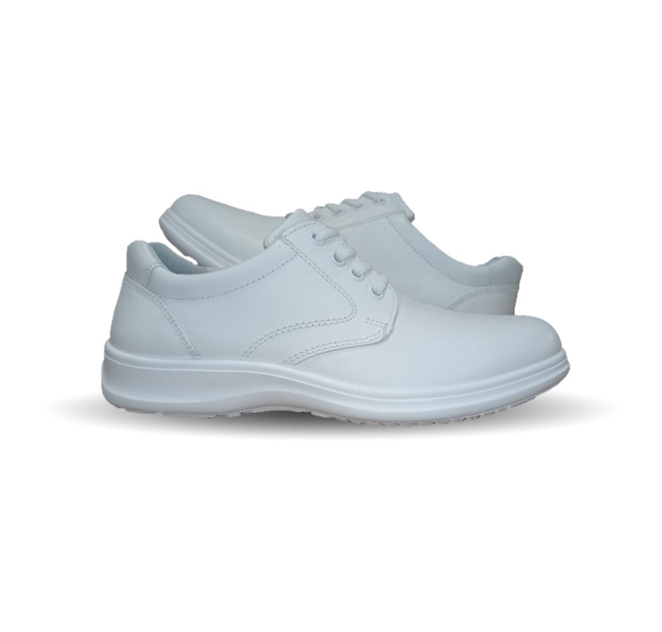 Zapato de Confort y Servicio de piel con suela extra ligera Flexi 63201 Blanco para mujer